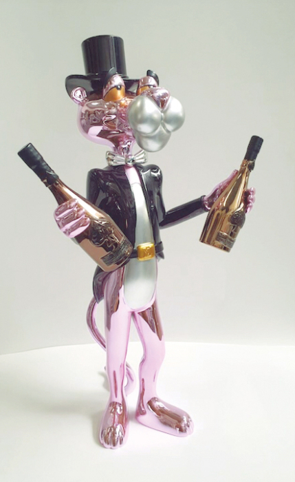 MARTIN DE NOIR: Skulptur "Mr. Pink Champagne"